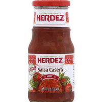 Herdez Salsa Casera, Hot - 16 Ounce