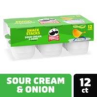 Pringles Potato Crisps Chips, Sour Cream and Onion, Snack Stacks - 8.8 Ounce