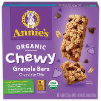 Annie's Organic Chewy Chocolate Chip Granola Bars - 6 Each