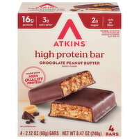 Atkins Chocolate Peanut Butter High Protein Bar - 4 Each