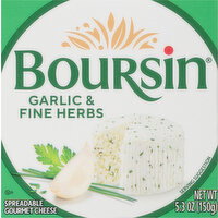 Boursin Garlic & Fine Herbs Spreadable Gourmet Cheese - 5.3 Ounce