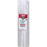 First Street Lids, X-Slot, Clear Plastic - 100 Each