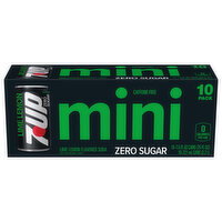 7-UP Zero Sugar Lime Lemon Mini Soda - 10 Each