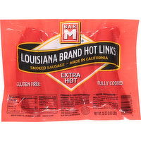 Bar M Hot Links, Extra Hot, Louisiana Brand - 32 Ounce