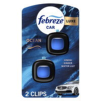 Febreze Car Air Freshener Odor-Fighting Automotive Vent Clip Ocean Scent, 2ct - 0.14 Fluid ounce