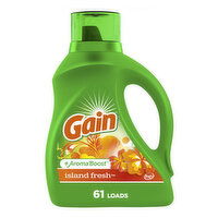 Gain Cold Water Liquid Laundry Detergent, Island Fresh Scent, 88 Ounce