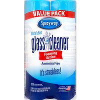 Sprayway Glass Cleaner, Foaming Action, Value Pack, 38 Ounce