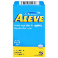 Aleve Pain Reliever/Fever Reducer, Caplets, 90 Each