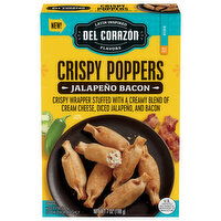 Del Corazon Crispy Poppers, Mild Spicy, Side, Jalapeno Bacon - 7 Each