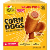 Foster Farms Honey Crunchy Corn Dogs Family Pack, Frozen - 36 Each