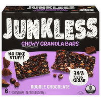 Junkless Granola Bars, Double Chocolate, Chewy