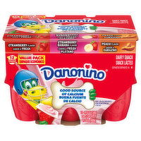 Danonino Dairy Snack, Strawberry/Strawberry Banana/Peach, Value Pack - 12 Each