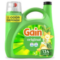 Gain Gain Liquid Laundry Detergent, Now with Odor Defense, Original Scent, 177 fl oz, 134 Loads - 177 Ounce
