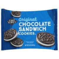 First Street Cookies, Original, Chocolate Sandwich, 14.3 Ounce