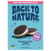 Back to Nature Sandwich Cookies, Double Classic Creme - 9 Ounce