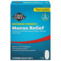 First Street Mucus Relief 12hr - 14 Each