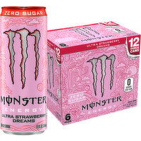 Monster Energy Ultra Monster Energy Ultra Strawberry Dreams 6 Pack - 12 Fl Oz - 72 Fluid ounce