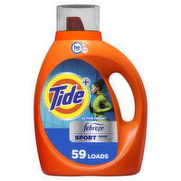 Tide Plus Febreze Sport Odor Defense Liquid Laundry Detergent, HE Compatible - 84 Fluid ounce