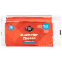 First Street Sliced Cheese, Thick, Muenster