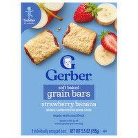 Gerber Toddler (12+ Months) Soft Baked Strawberry Banana Grain Bars, 8 Each