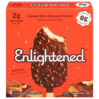 Enlightened Ice Cream Bars, Caramel Dark Chocolate Peanut, French - 4 Each