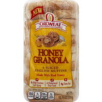OROWEAT English Muffins, Honey Granola, Sliced - 6 Each