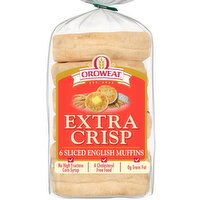 Oroweat Extra Crisp Plain English Muffins, 6 count, 12.5 oz