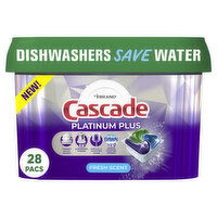 Cascade Platinum Plus Dishwasher Pods, Fresh - 26 Each