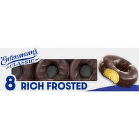 Entenmann's Rich Frosted Chocolate Donuts, 8 count, 16.5 oz - 8 Each