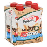 Premier Protein High Protein Shake, Cafe Latte, 4 Pack, 44 Ounce