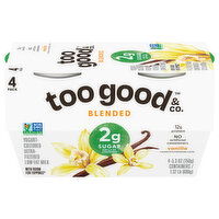 Too Good & Co. Yogurt, Low Fat, Blended, Vanilla, 4 Pack