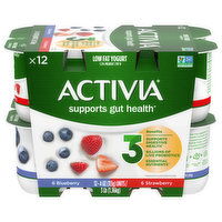 Activia low fat yogurt,Strawberry and Blueberry flavoured, 48 Ounce