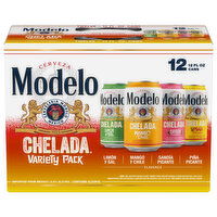 12 Pack Modelo Chelada Beer, Variety Pack