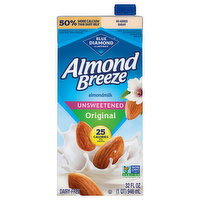 Almond Breeze Dairy-Free Unsweetened Original Almondmilk - 32 Fluid ounce