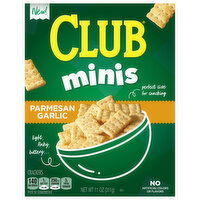 Club Crackers, Parmesan Garlic, Mini, 11 Ounce