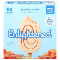 Enlightened Ice Cream Bars, Sea Salt Caramel, Light - 4 Each