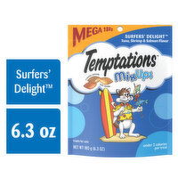 Temptations Treats for Cats, Surfers Delight, Tuna, Shrimp & Salmon Flavor - 6.3 Ounce