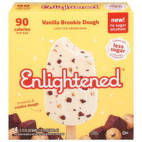 Enlightened Ice Cream Bars, Vanilla Brookie Dough, Light - 4 Each