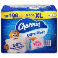 Charmin 2-Ply Unscented Mega XL Rolls Bathroom Tissue - 3 Each