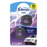 Febreze Car Air Freshener Odor-Fighting Automotive Vent Clip Midnight Storm