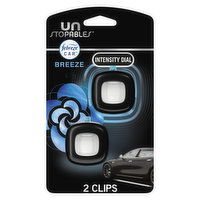 Febreze Unstopables Car Vent Clip Breeze Scent, .07 oz, 2 Count, 0.14 Ounce