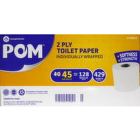 POM Toilet Paper, 2-Ply - 45 Each