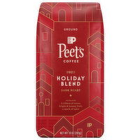 Peet's Coffee Coffee, Ground, Dark Roast, Holiday Blend - 10 Ounce