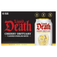 Liquid Death Sparkling Water, Cherry Obituary - 6 Each