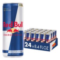 Red Bull Energy Drink with 80mg Caffeine plus Taurine & B Vitamins, 8.4 Fl Oz - 24 Each