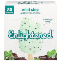 Enlightened Greek Yogurt Bars, Mint Chip, Greek - 4 Each