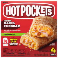 Hot Pockets Croissant Crust Hickory Ham & Cheddar Sandwiches - 4 Each