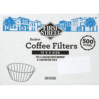 First Street Coffee Filters, Basket - 500 Each