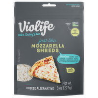 Violife Just Like Mozzarella Shreds Shredded Cheese, Dairy-Free Vegan - 8 Ounce