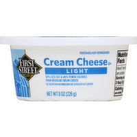 First Street Cream Cheese, Light, 8 Ounce